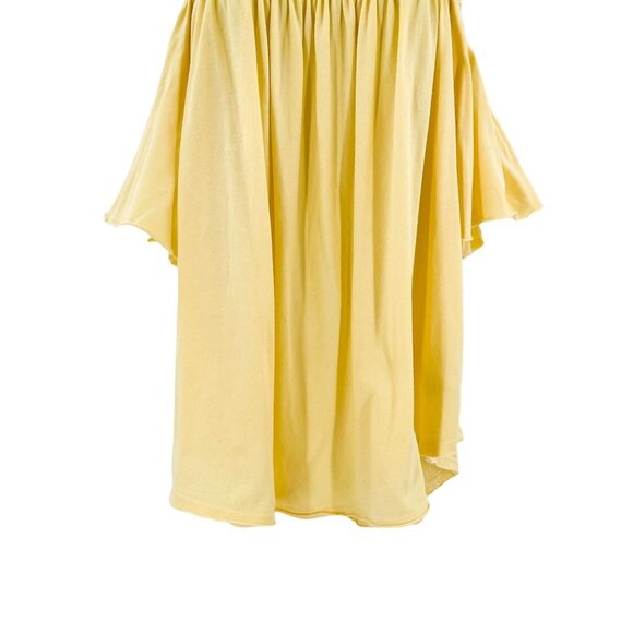 Free People Darling Lemon Cold Shoulder Yellow Babydoll Blouse Tank Top Large - Picture 9 of 12